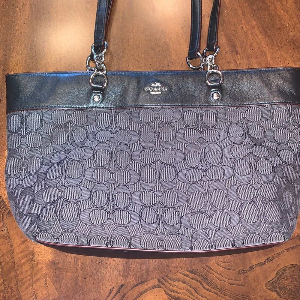 Women’s Coach handbag-black denim - Picture 3 of 10
